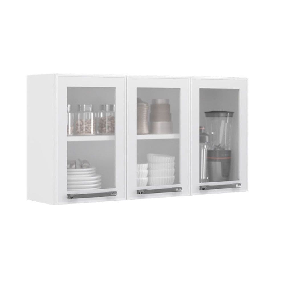 Armario Aereo Florenca 105cm com 3 Portas Branco Itatiaia