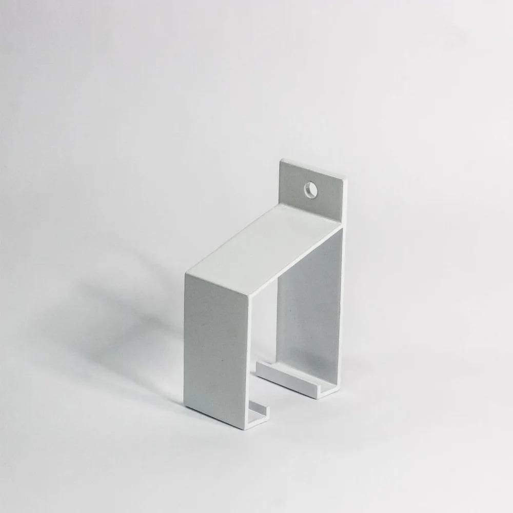 Kit Com 4 Suportes De Alumínio Perfil Côncavo - Branco