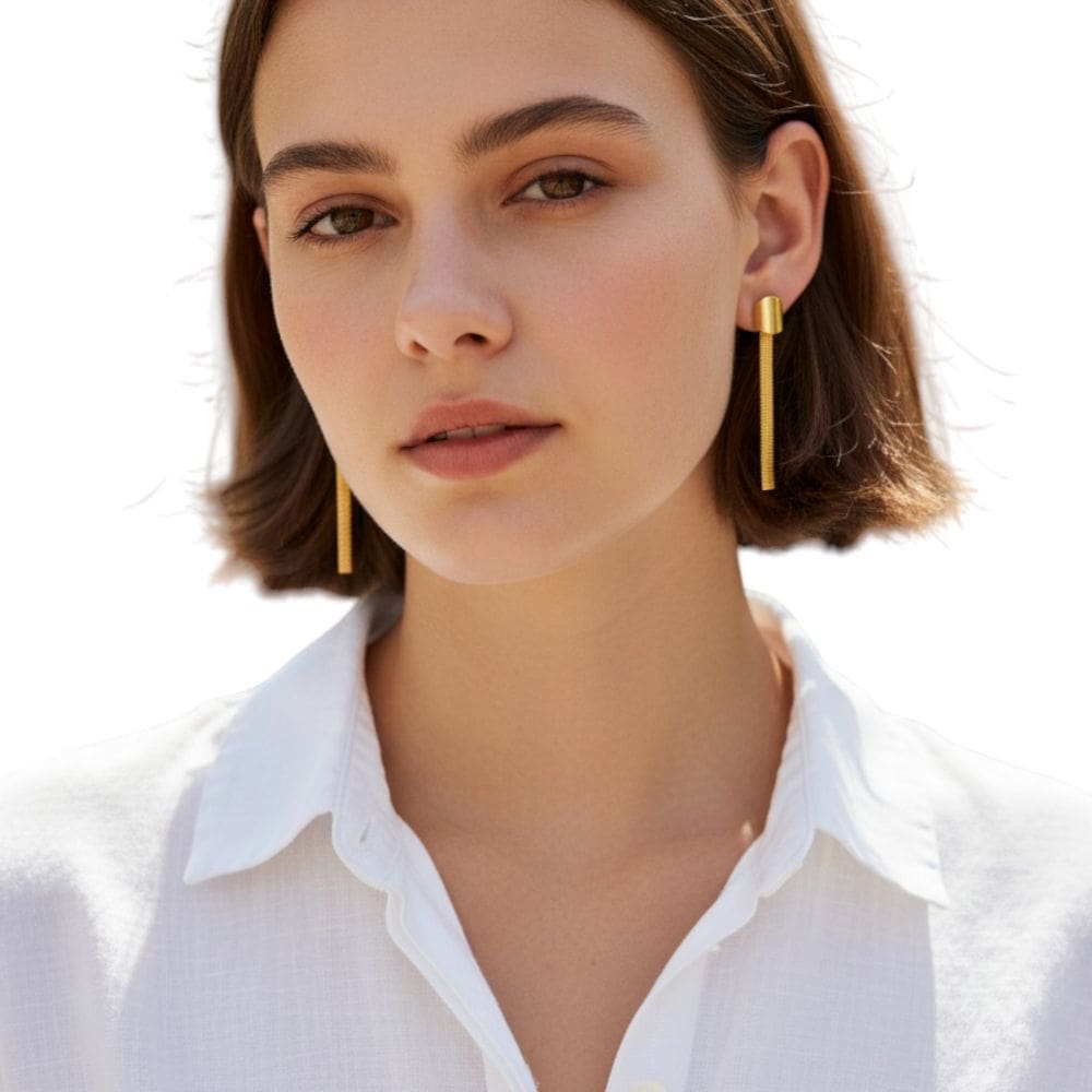 Brinco Feminino Rafaela Banhado a Ouro Semi Jóia Juliana Prado 3306390