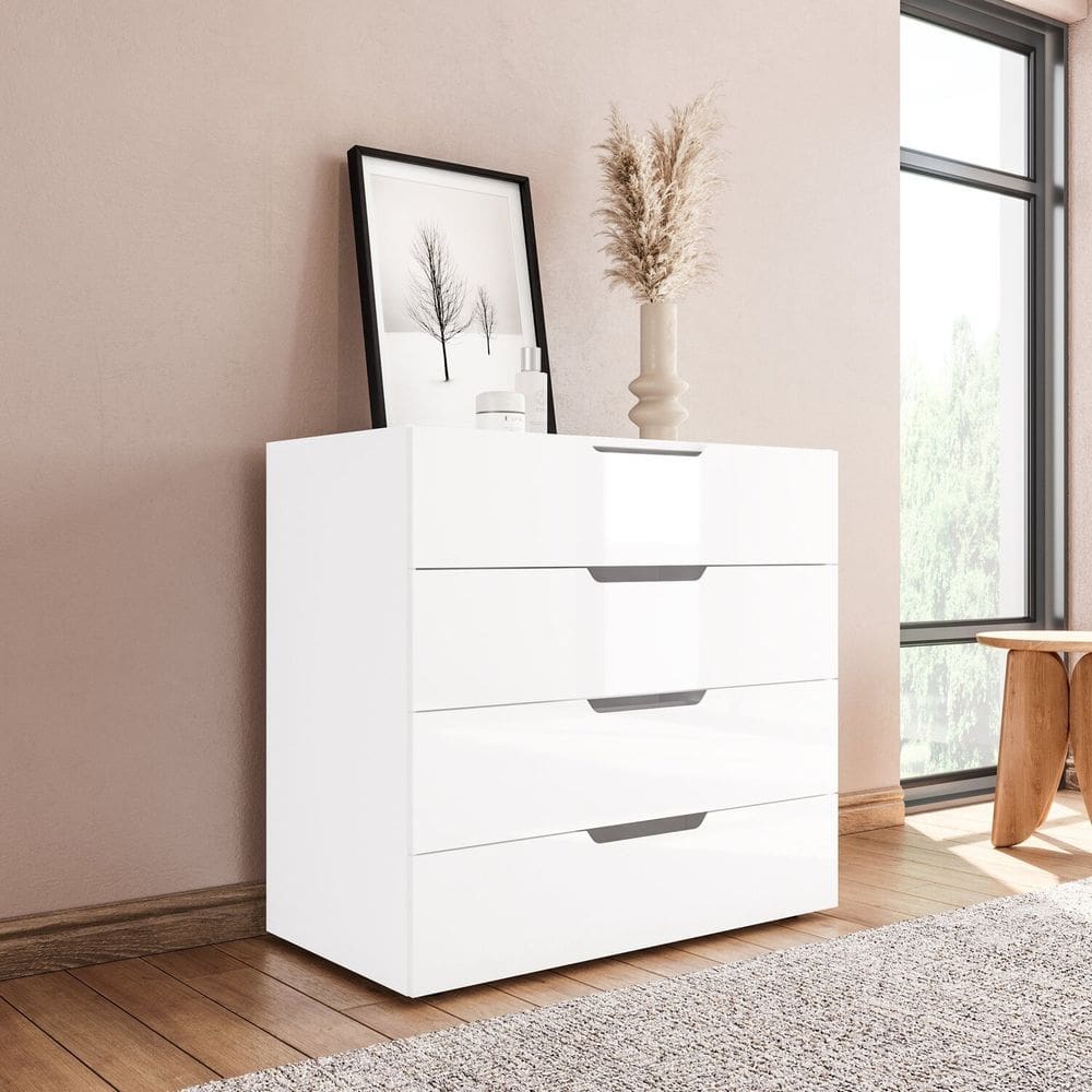 Cômoda para Quarto 4 Gavetas Madrid Branco