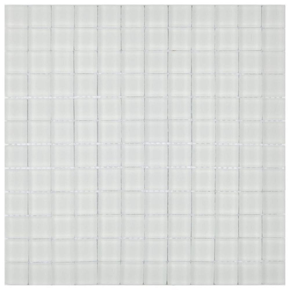 Kit 1m² Pastilha de Vidro Ice 30cm X 30cm Branca