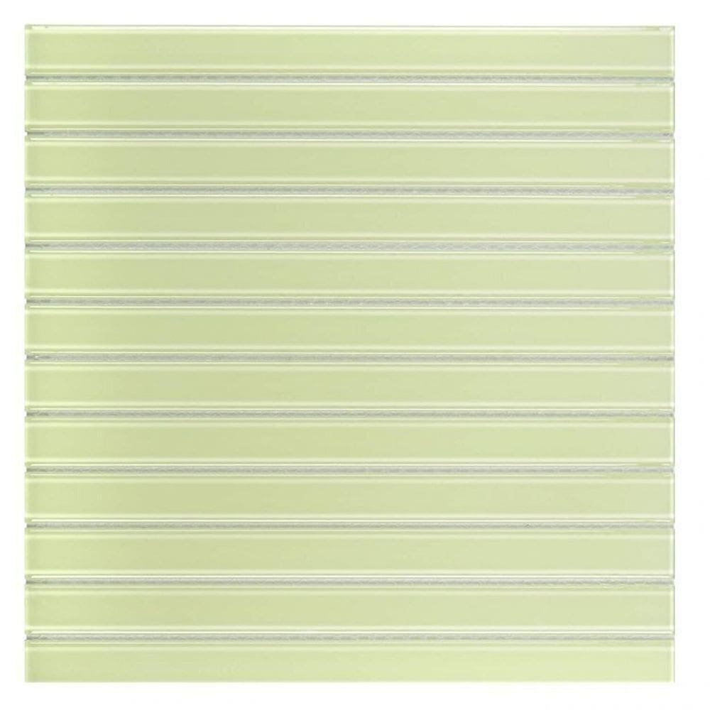 Kit 1m² Pastilha de Vidro Lisa 30cm X 30cm Verde Claro