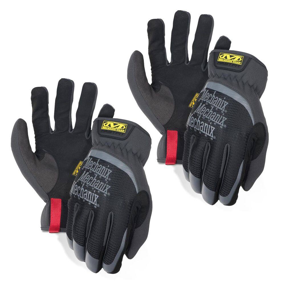 Luvas de trabalho Mechanix Wear FastFit antiderrapantes G-Large, pacote com 2