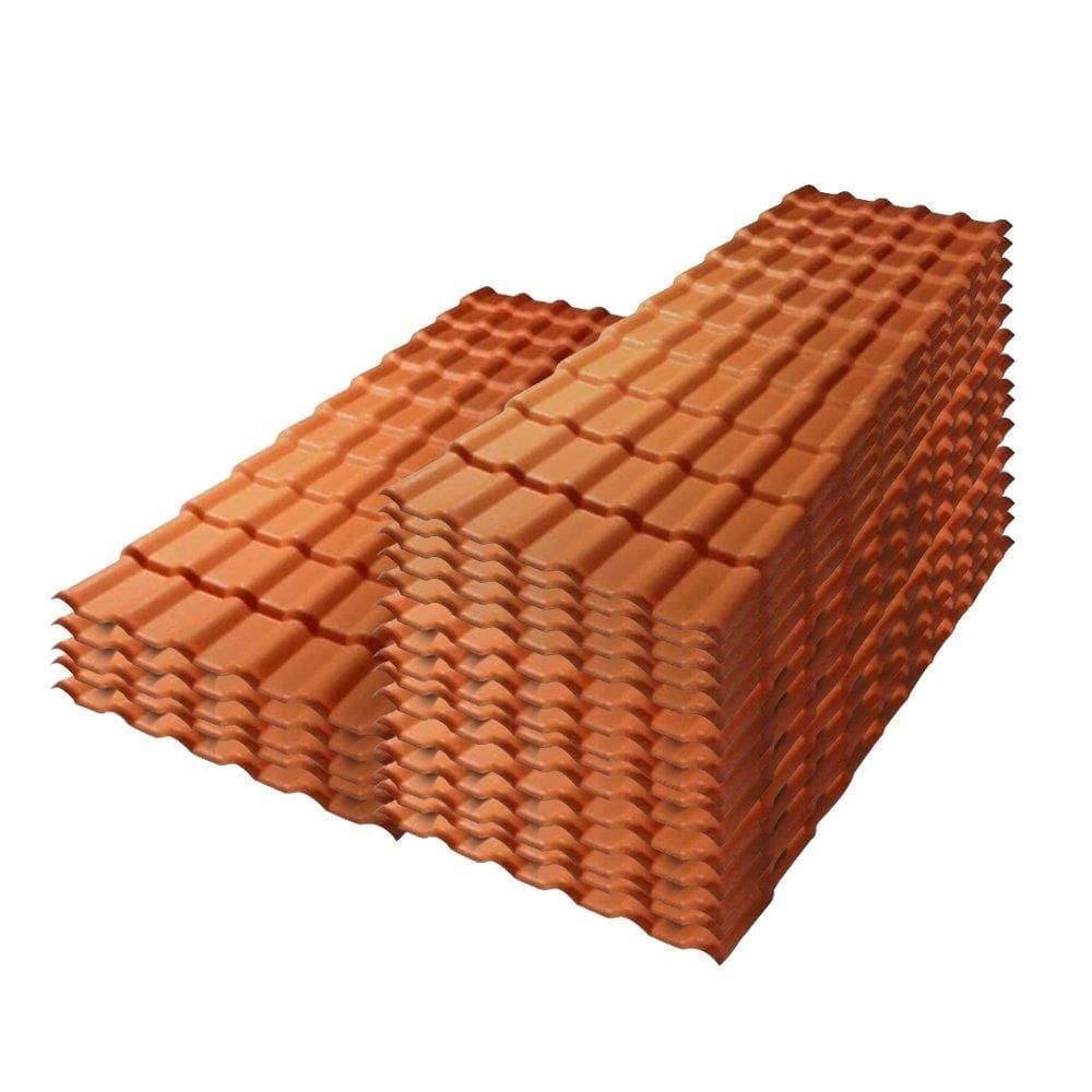 Kit Telhas PVC Plan Precon 2,42x0,88m - 20 Unidades