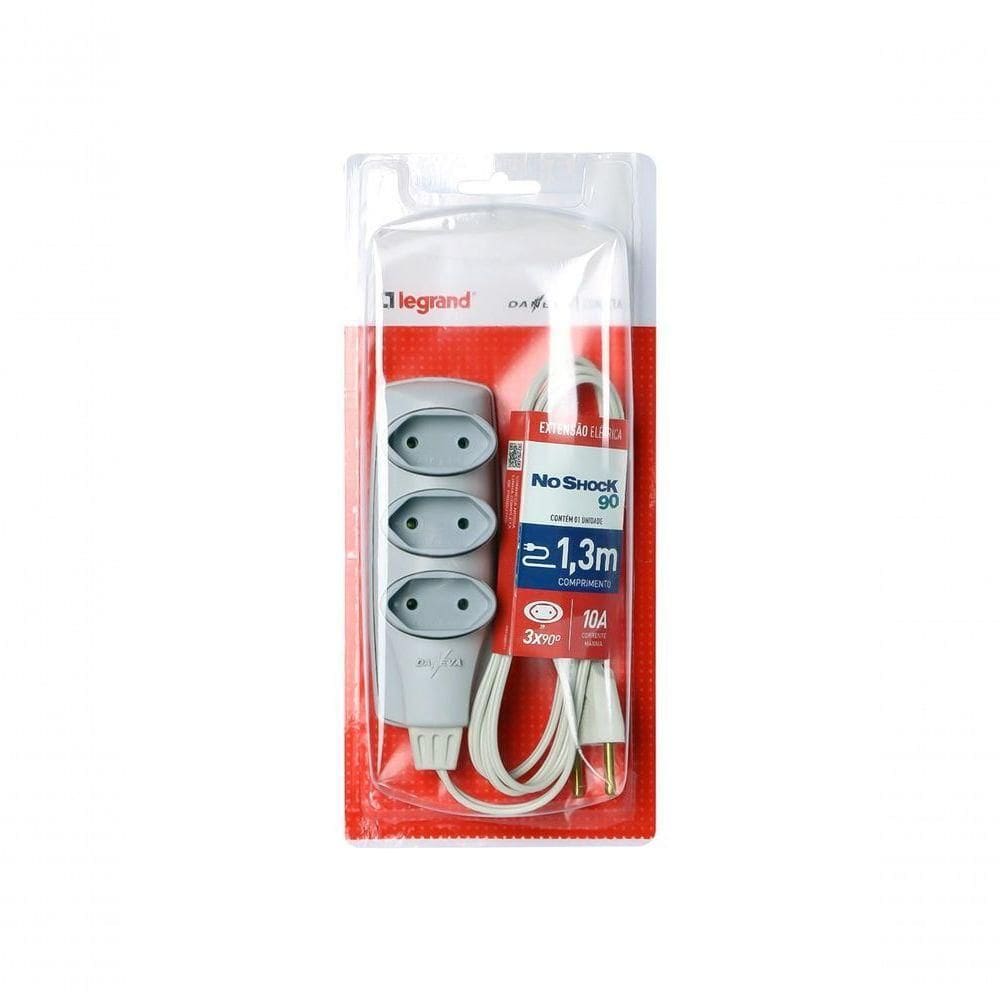Extensao Noshock 90 Pl 2x0,75 2p 10a Cinza 1,3 Metros Dn1903