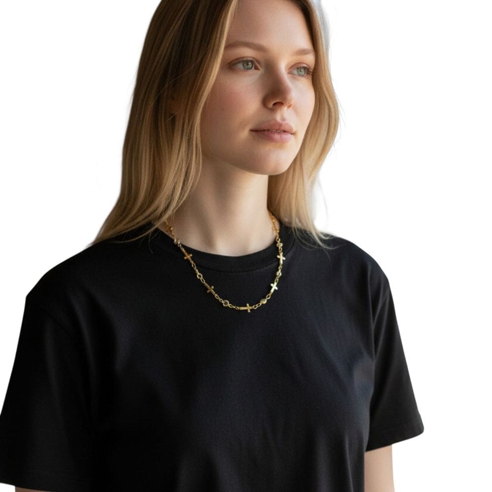 Colar Feminino Cruz 45 Cm Semi Jóia Juliana Prado 39659