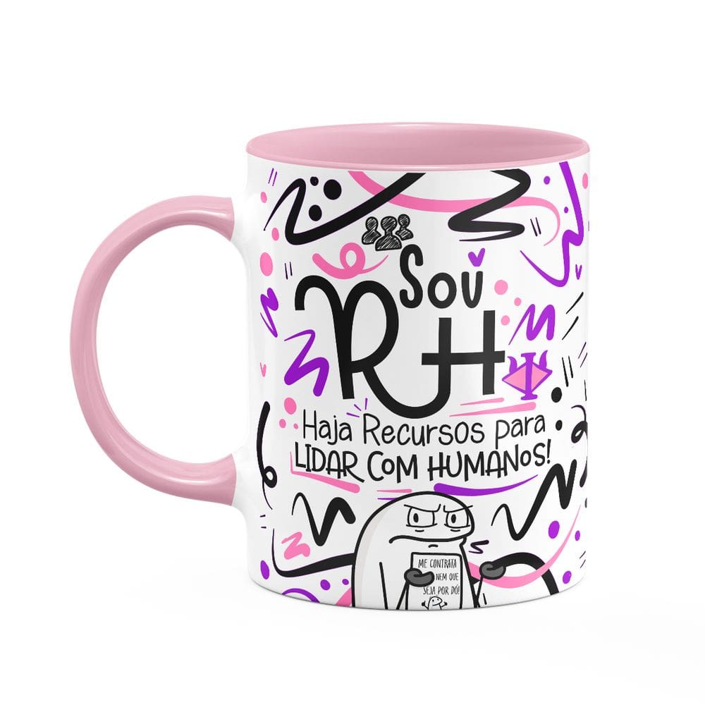 Caneca Flork Profissões - Sou Recursos Humanos - M2 B-pink