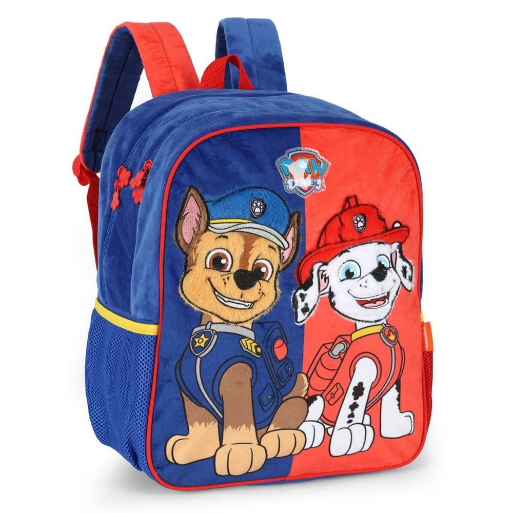Mochila Escolar Costas Patrulha Canina Azul Chase Marshall