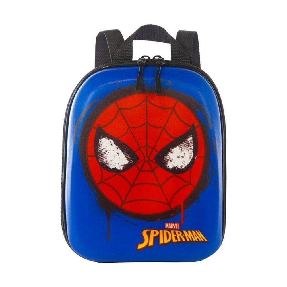 Mochila Escolar Infantil De Costas Homem Aranha Azul