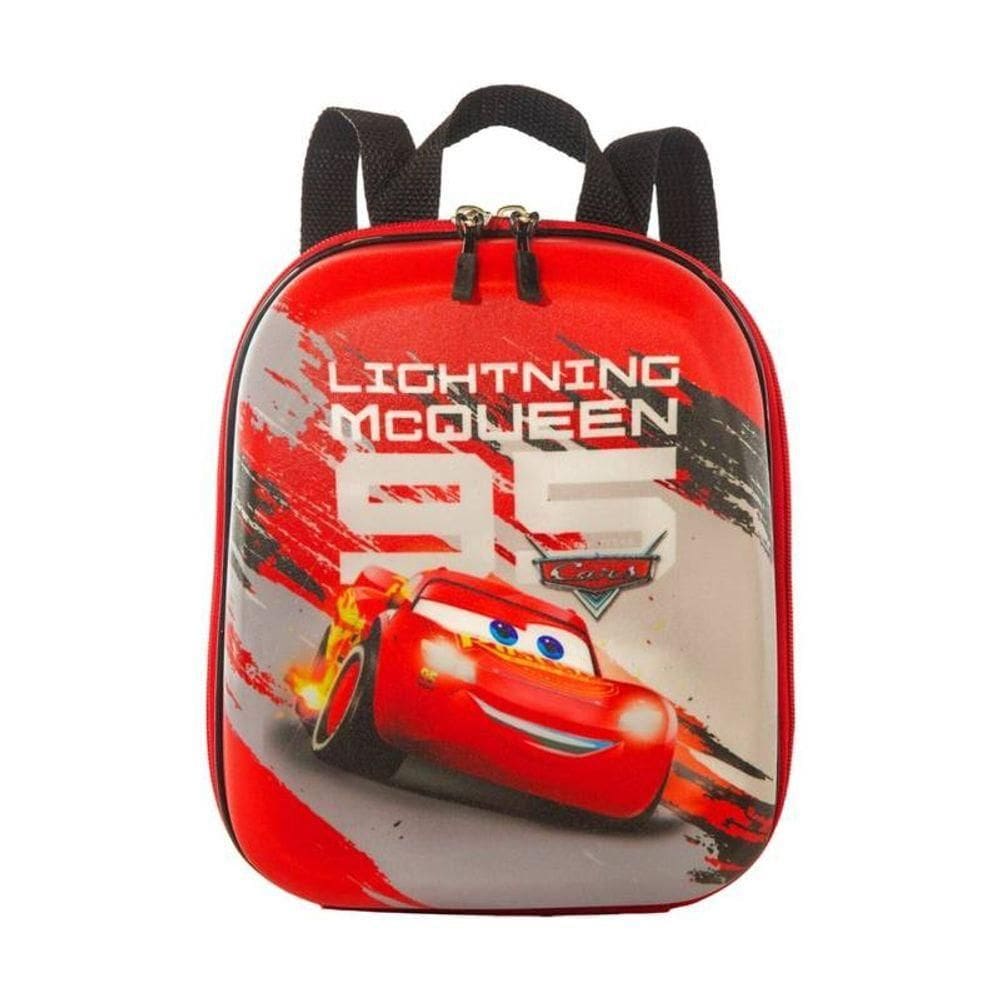 Mochila Escolar Infantil De Costas Cars Mc Queen Vermelho