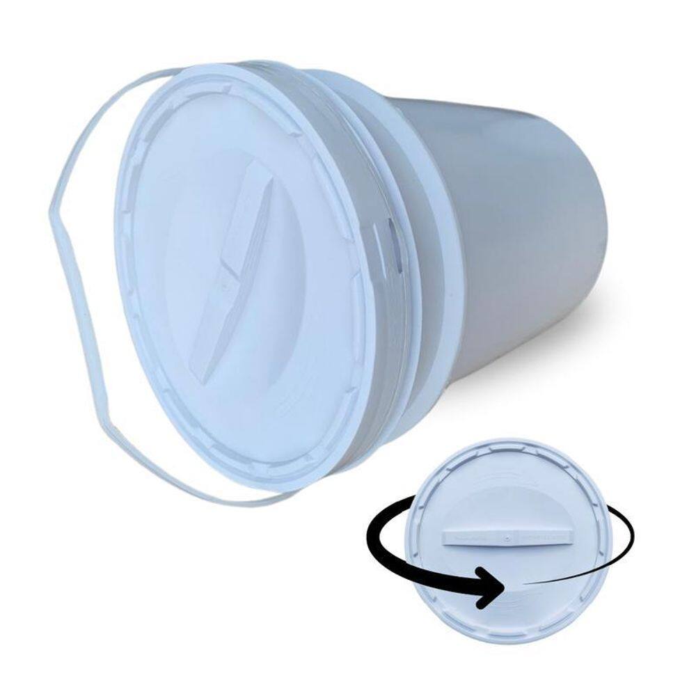 Pote Para Mousse 20 Litros Tampa Rosca-Kit 18 Pçs