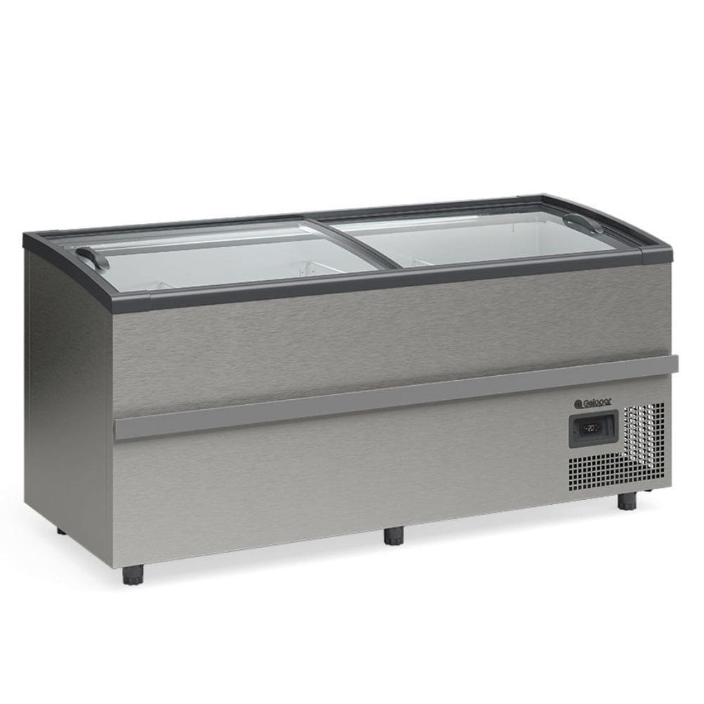 Expositor Ilha Supermercado Dupla Ação GISM190 Inox Gelopar Bivolt