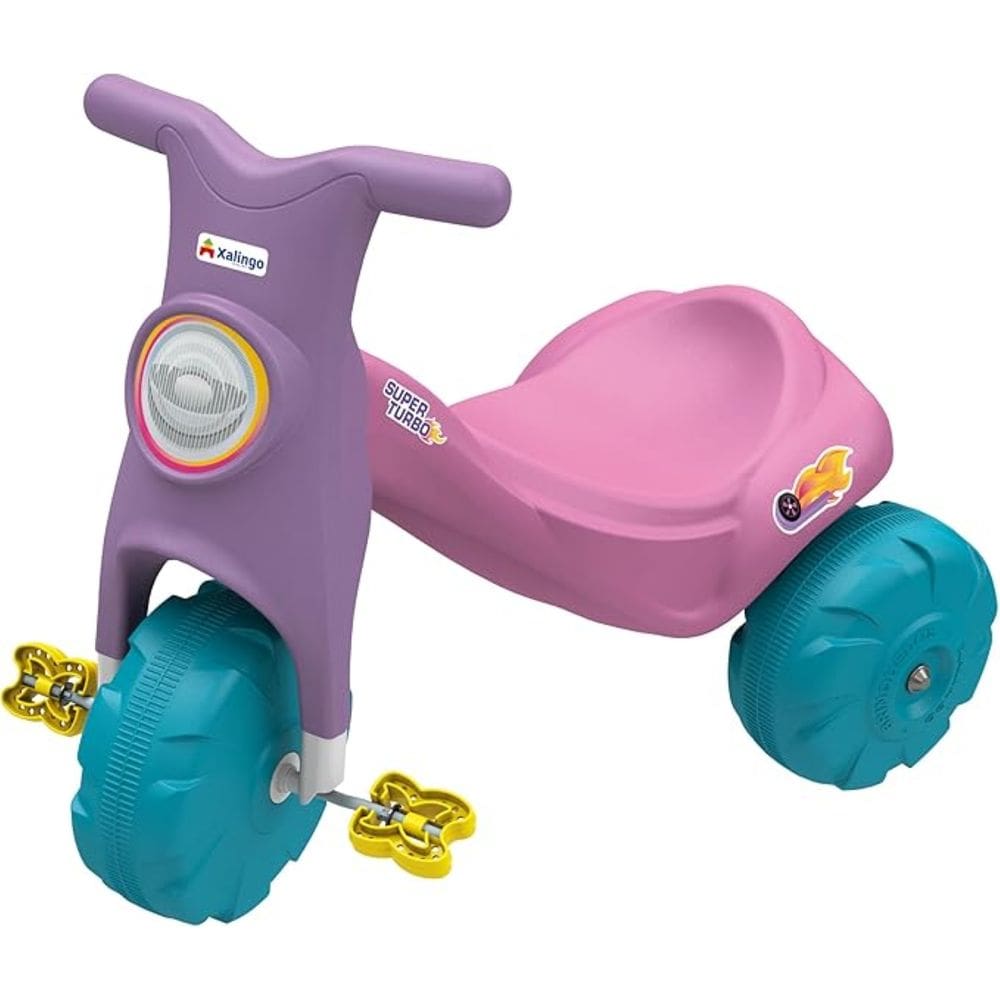 Triciclo Xaliingo Super Turbo Rosa Assento Anatômico - Até 25 kg