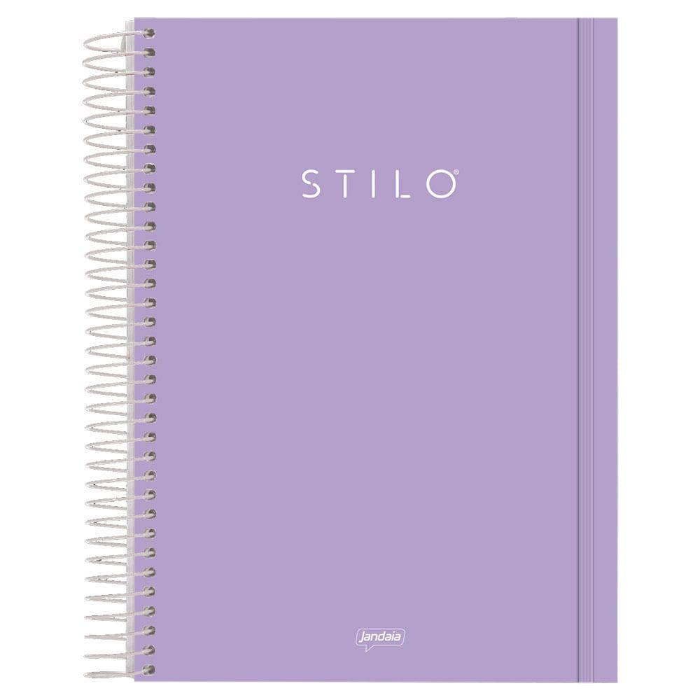 Caderno Universitário 10M PP 160F Stilo Lilás Pastel 6885777 - Jandaia