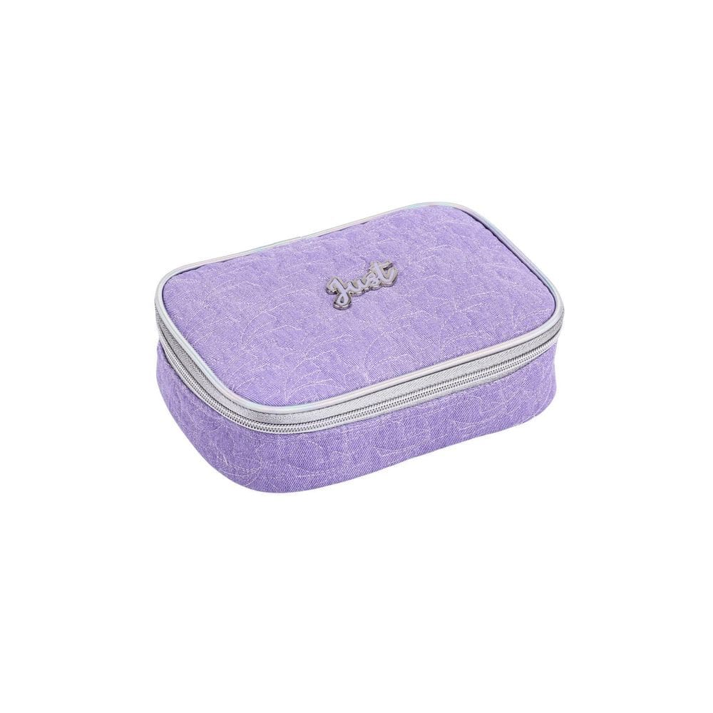 Estojo Escolar Penal Box Jeans Glitter - Lilas