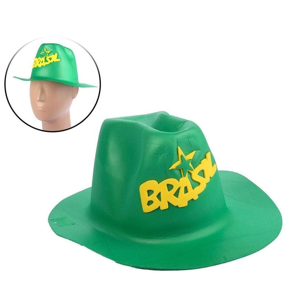 Chapéu Divertido Do Brasil Cowboy Torcida Copa Seleção