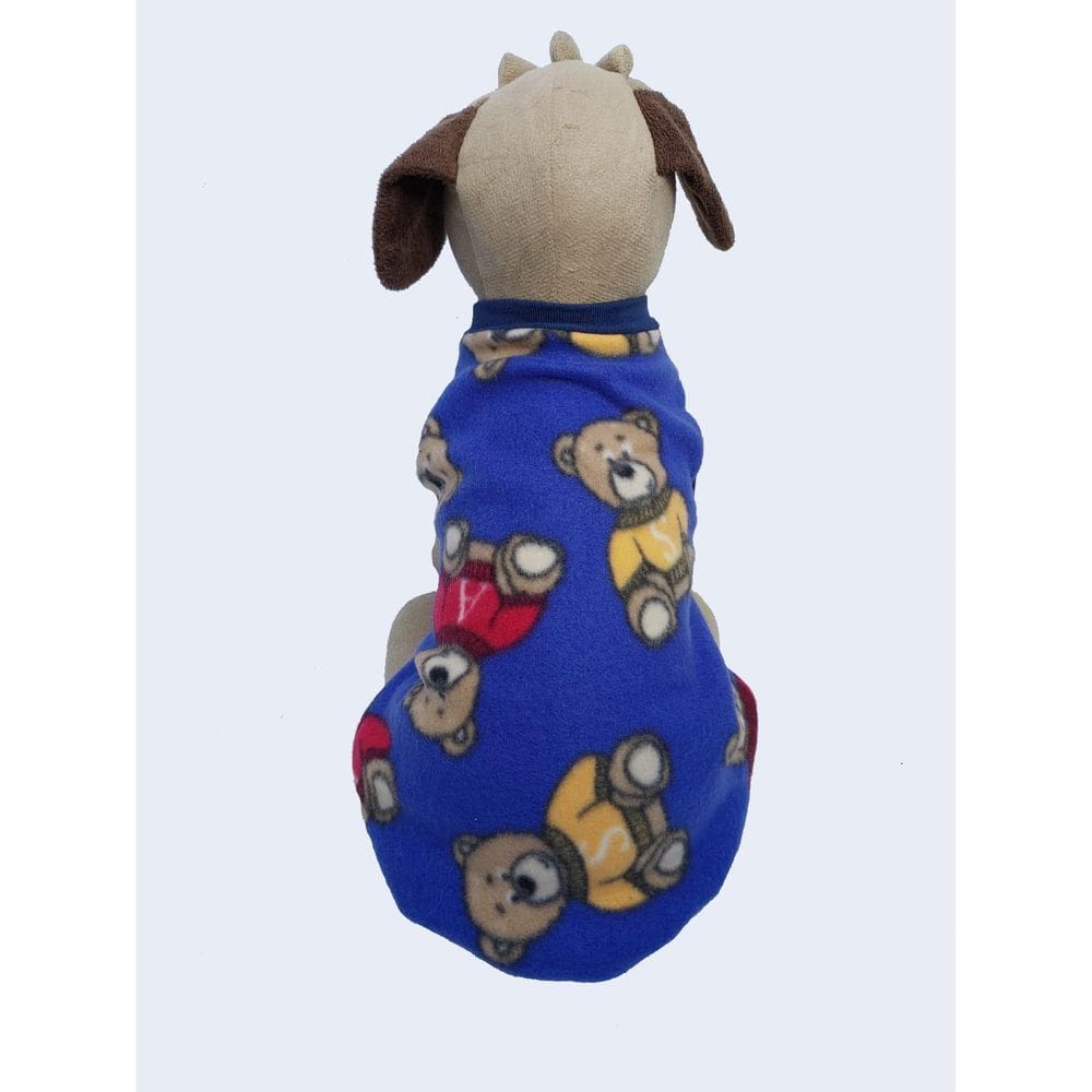 Casaco Pet Soft Felpudo De Ursinhos Blusa Azul Pp