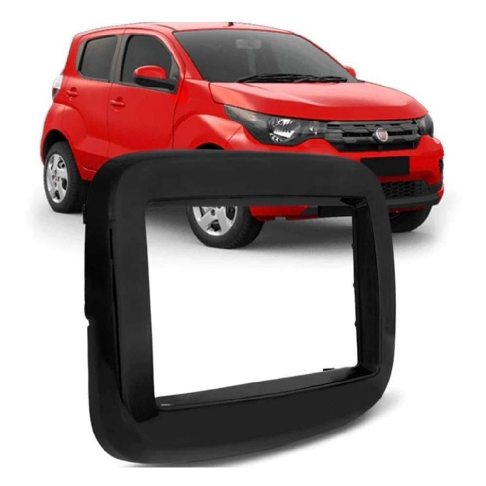 Moldura 2 Din Painel Mobi 2016/2020 Preto Fosco - Ludovico