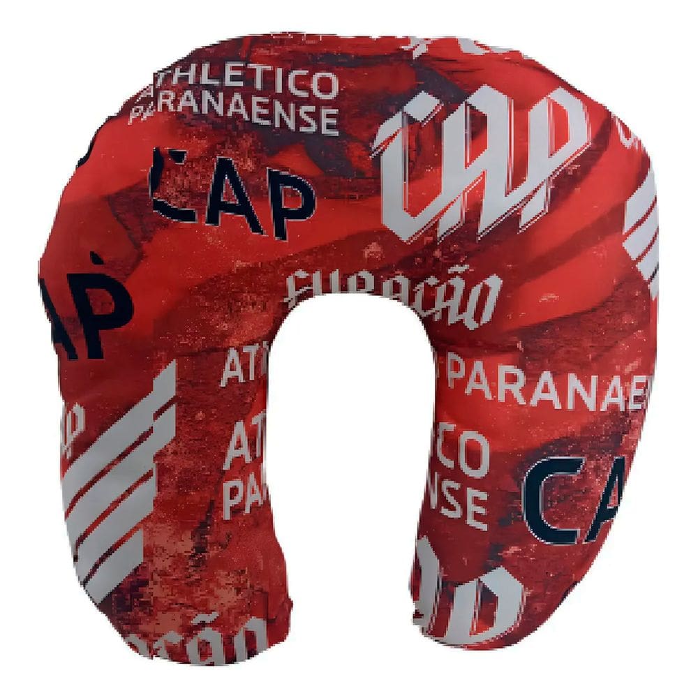 Almofada de Pescoço Allmix 100% Poliéster Atlético Paranaense Vermelho