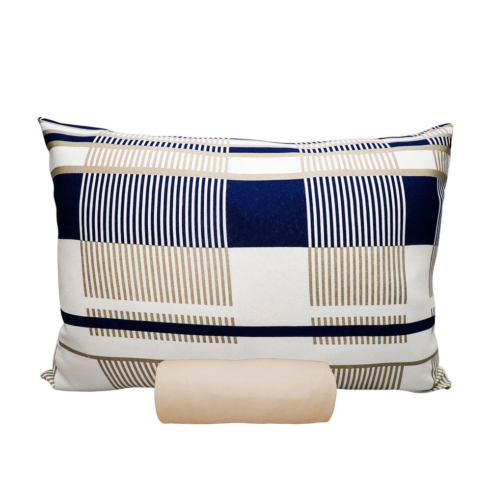 Jogo de Lençol KazzaVip Solteiro Malha 100% Algodão Lençol com Elástico Valência 2 Peças Bege