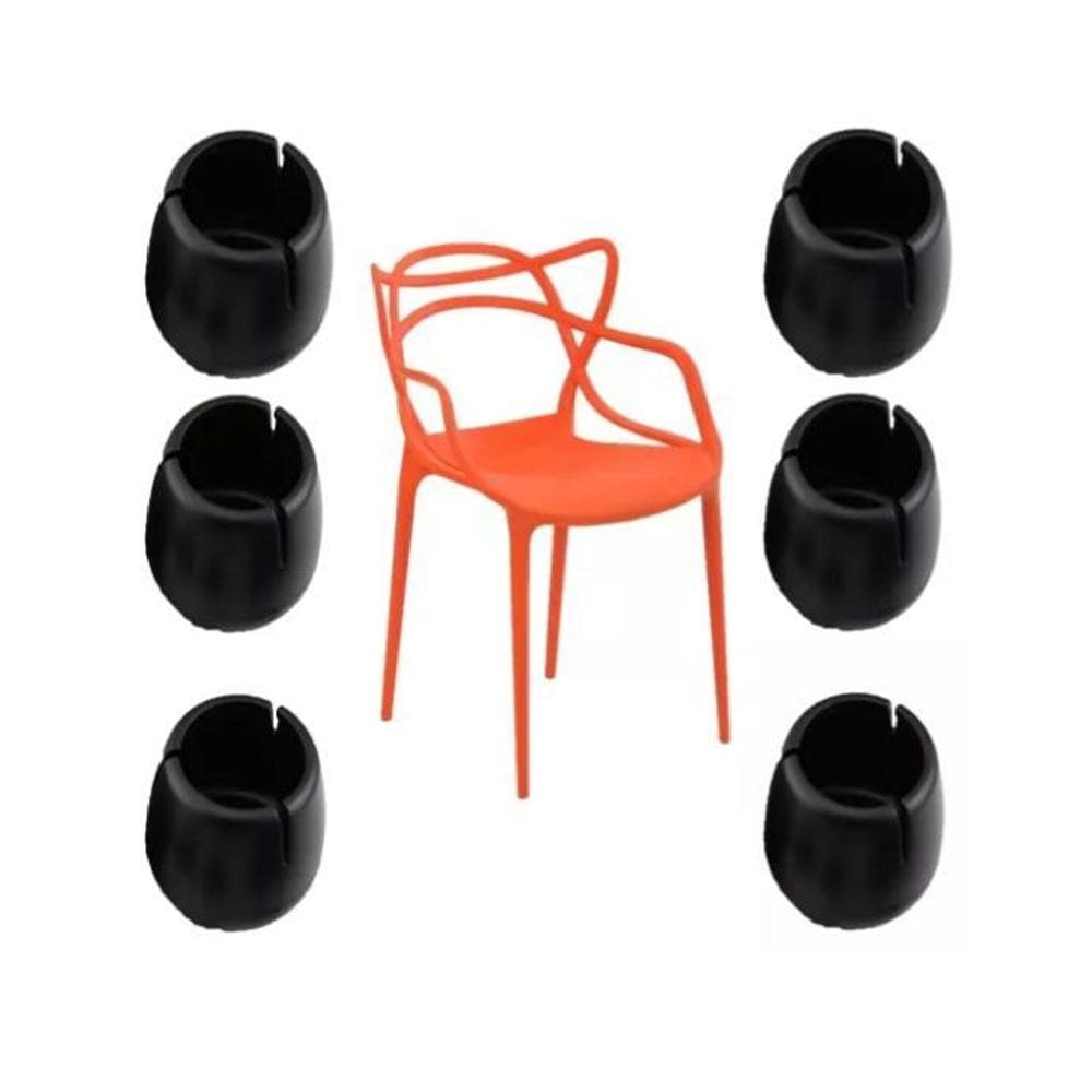 Kit 8 Ponteiras Para Moveis Silicone C Feltro 25Mm - 30Mm