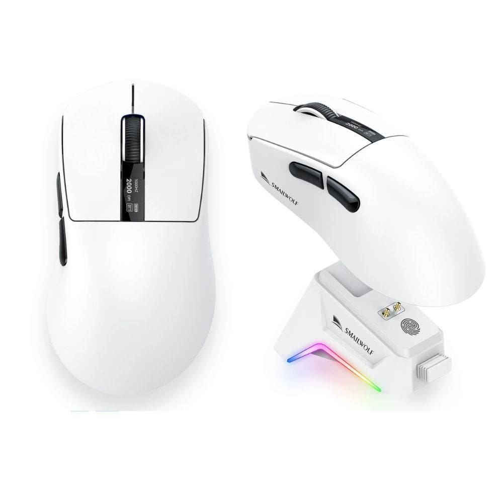 Mouse Smailwolf M6 Paw3311 12000Dpi 1Khz Tri-Mode Branco