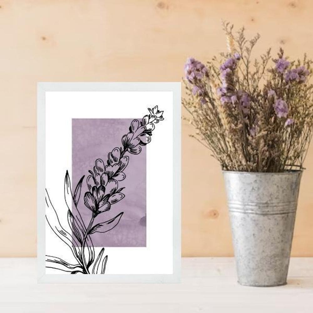 Quadro Decorativo Lavanda - Moderno 24X18Cm