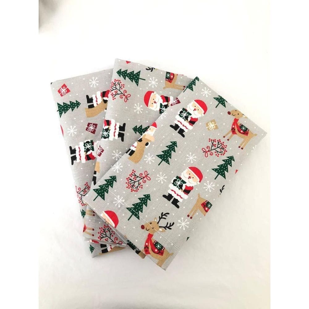 Kit 6 Guardanapo Tecido Tricoline Algodão Para Natal 40X40