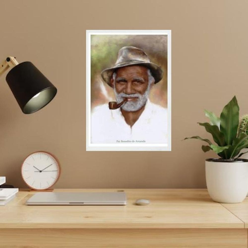 Quadro Pai Benedito De Aruanda 33X24Cm