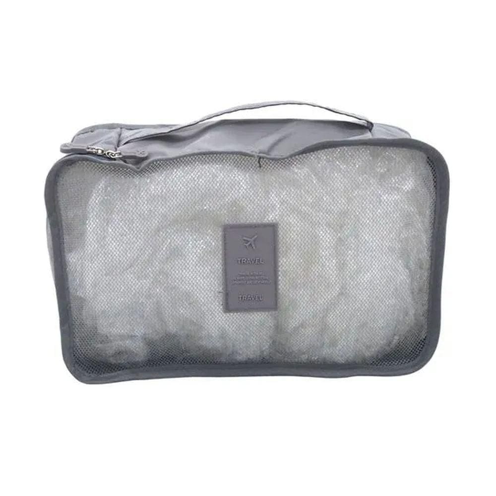 Necessaire Telada de Viagem 20x15x11CM - Cinza - 6287 - Bono