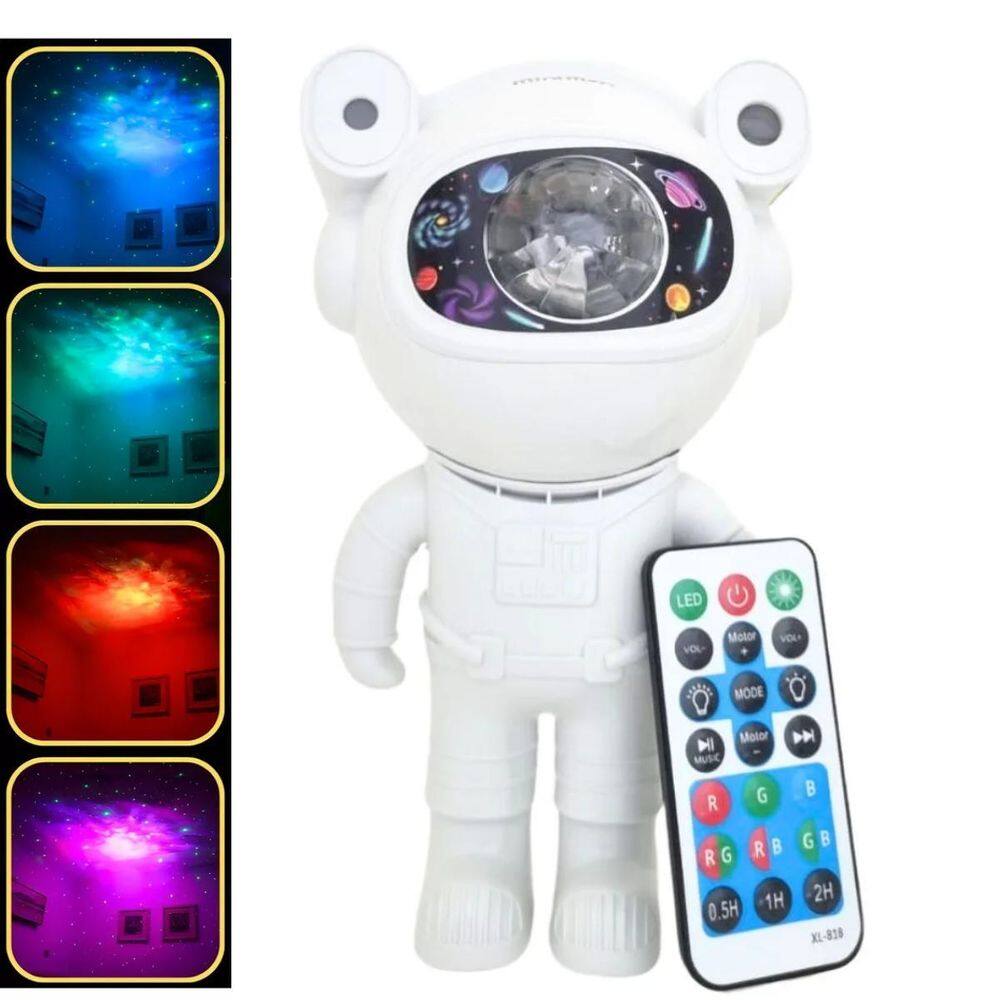 Luminária Astronauta Colorida No Jardim