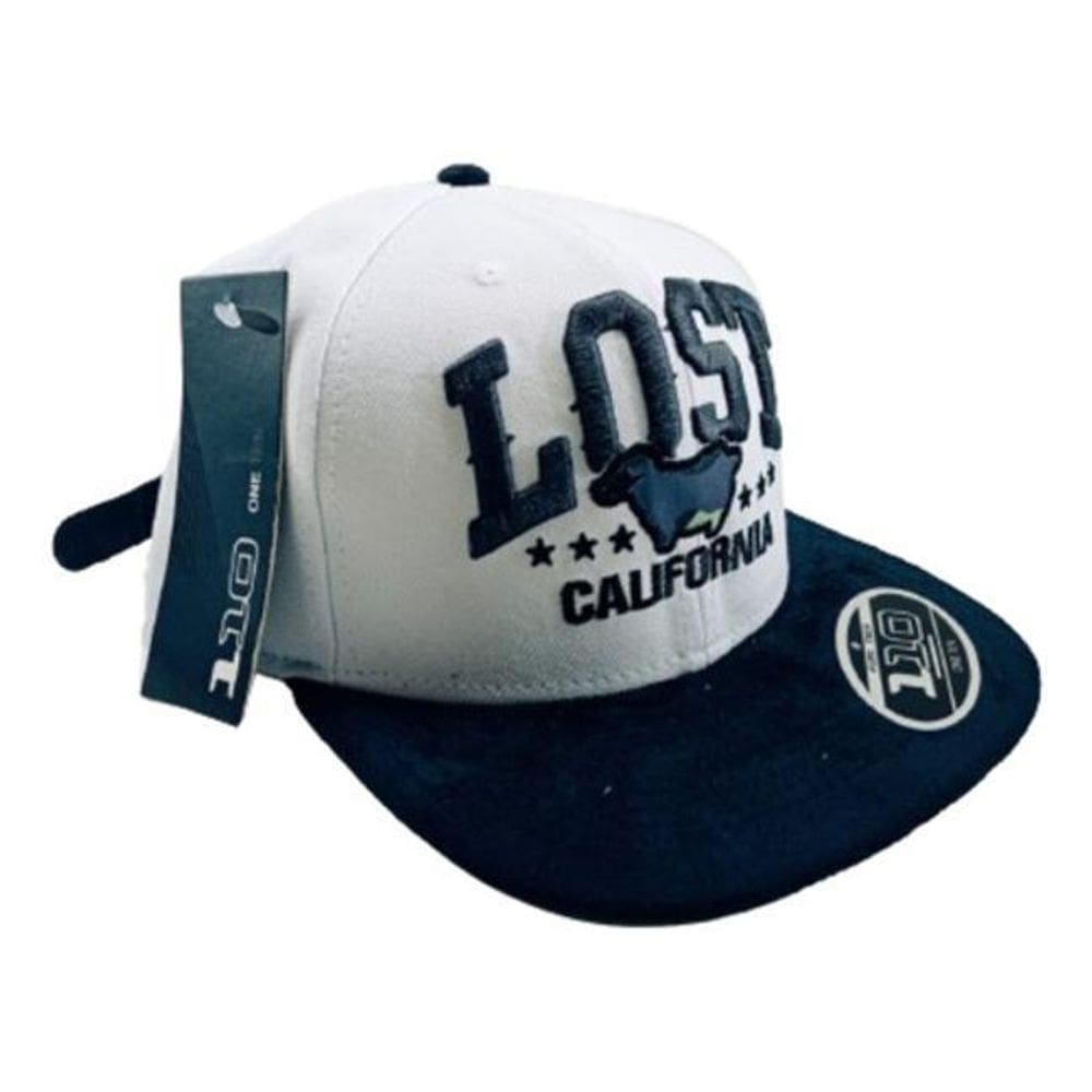 Boné Lost California  Aba Reta Fitão Modelo Premium