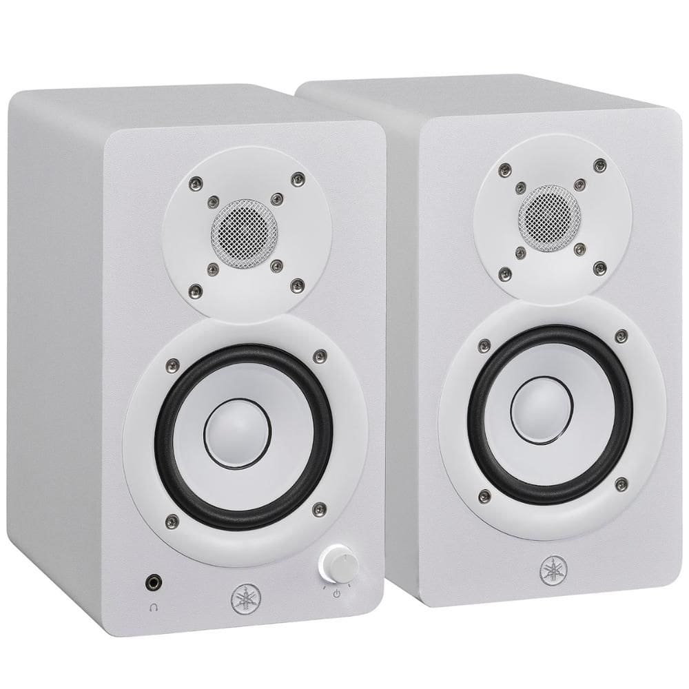 Par de Monitores de Estúdio Near Field Yamaha HS3 Bass-Reflex de 2 Vias Amplificador Classe D Branco 110V