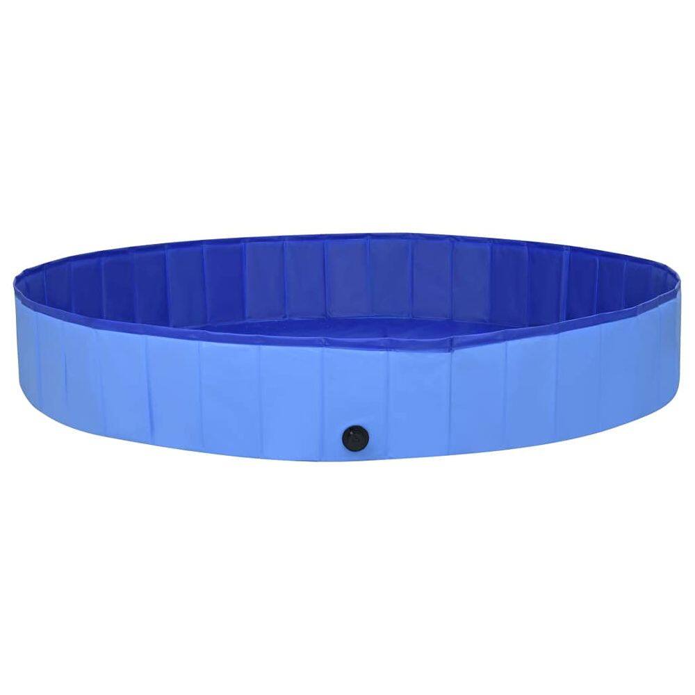 Piscina para cães VidaXL azul em PVC dobrável 118,1 x 15,7 cm