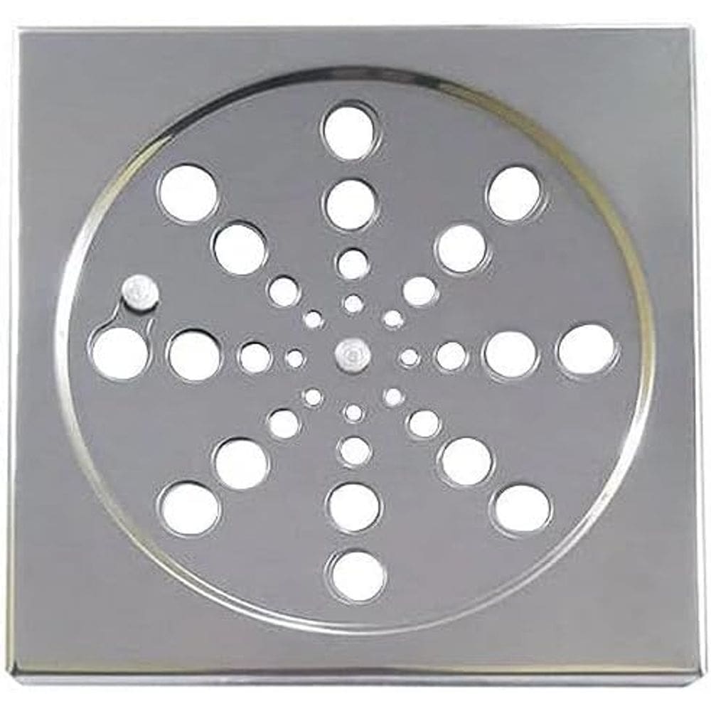Ralo Grelha Tampa com Fecho Quadrado 10x10 cm Inox