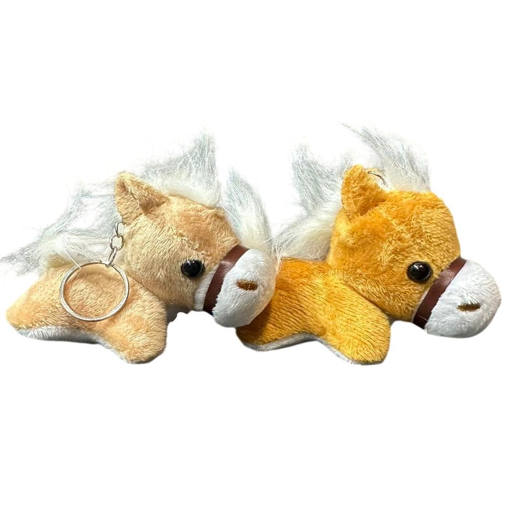 Mini Cavalo Pelúcia Chaveiro Fazenda Cavalinho Fofo 10cm