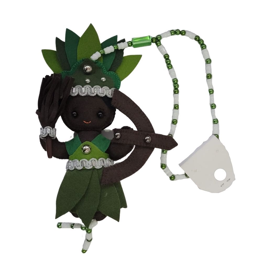 Orixá Oxóssi com Guia - Artesanal