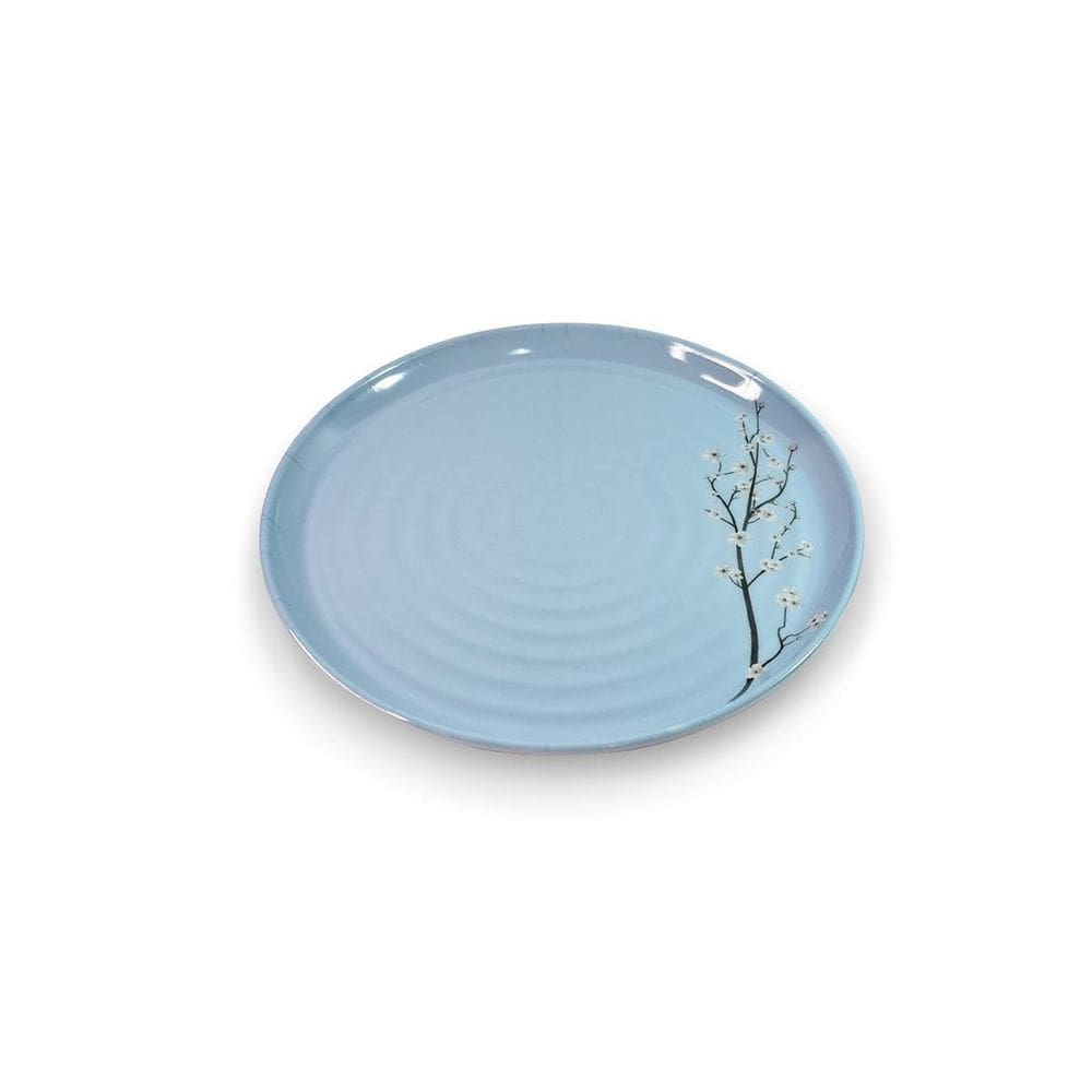 Prato De Sobemesa Linha Sakura Azul 19Cm - Ad.