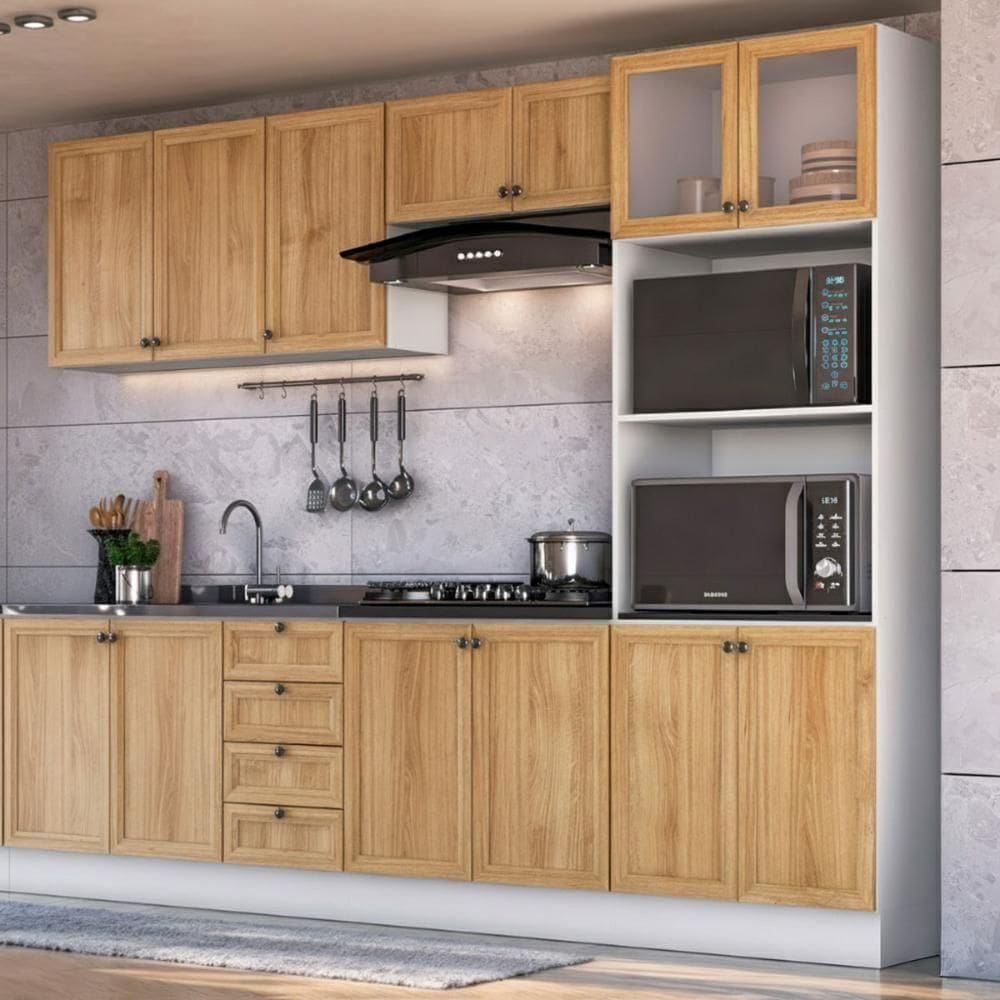 Armário De Cozinha Completo Ditália Berlim 6 Peças Cv/br B4