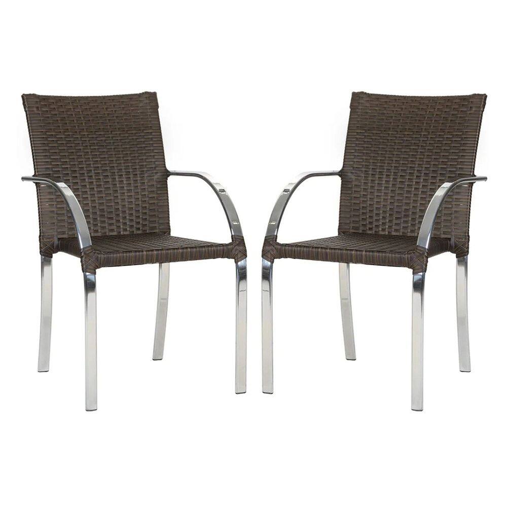 Cadeira Decore Mobília 88cm X 54cm Ascoli Marrom/Prata