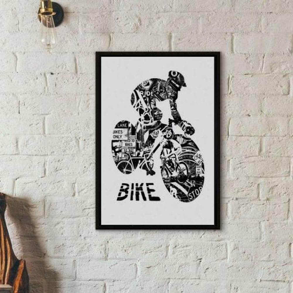 Quadro Decorativo Bike Art 24X18Cm