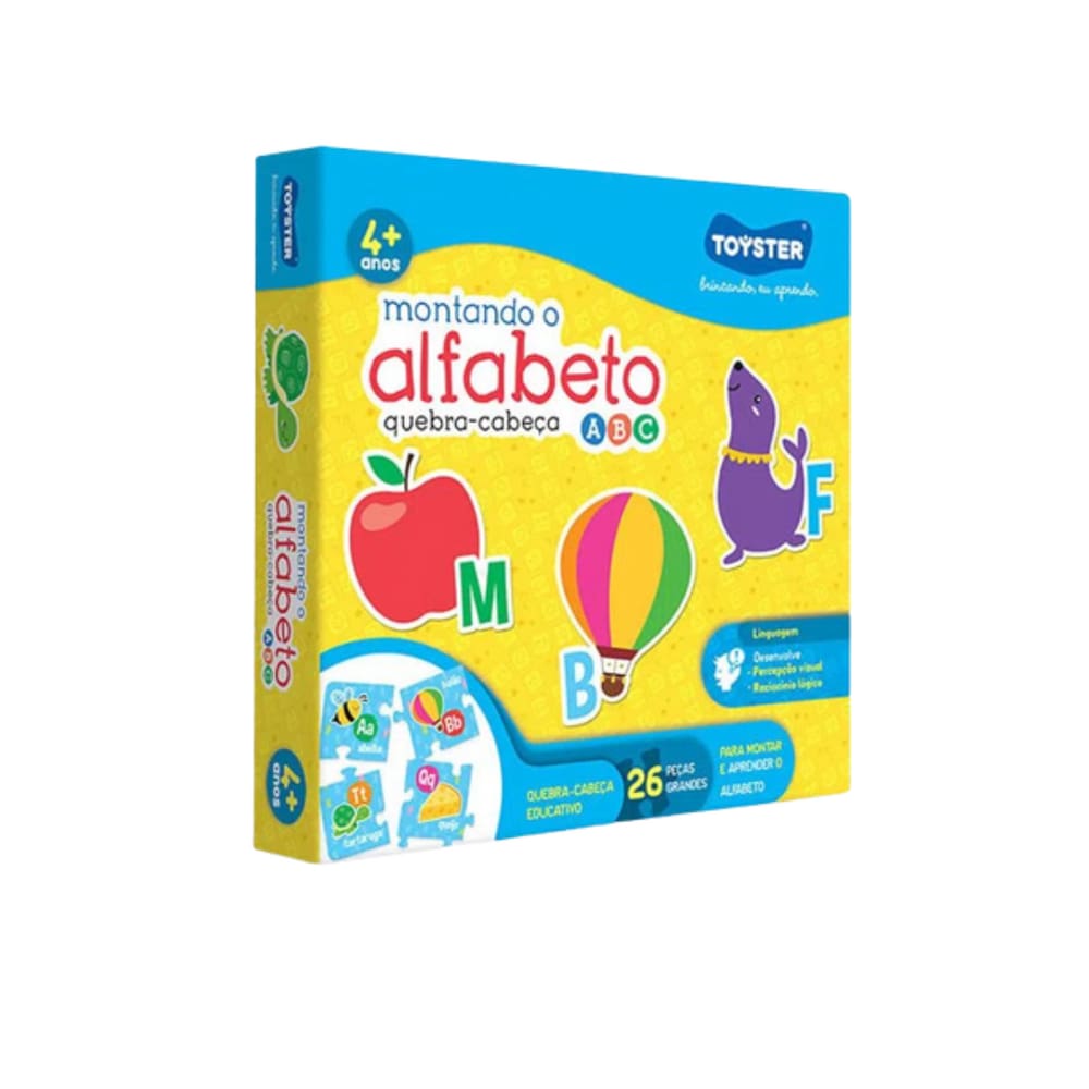 Quebra-Cabeça Montando o Alfabeto 26 Peças - Toyster