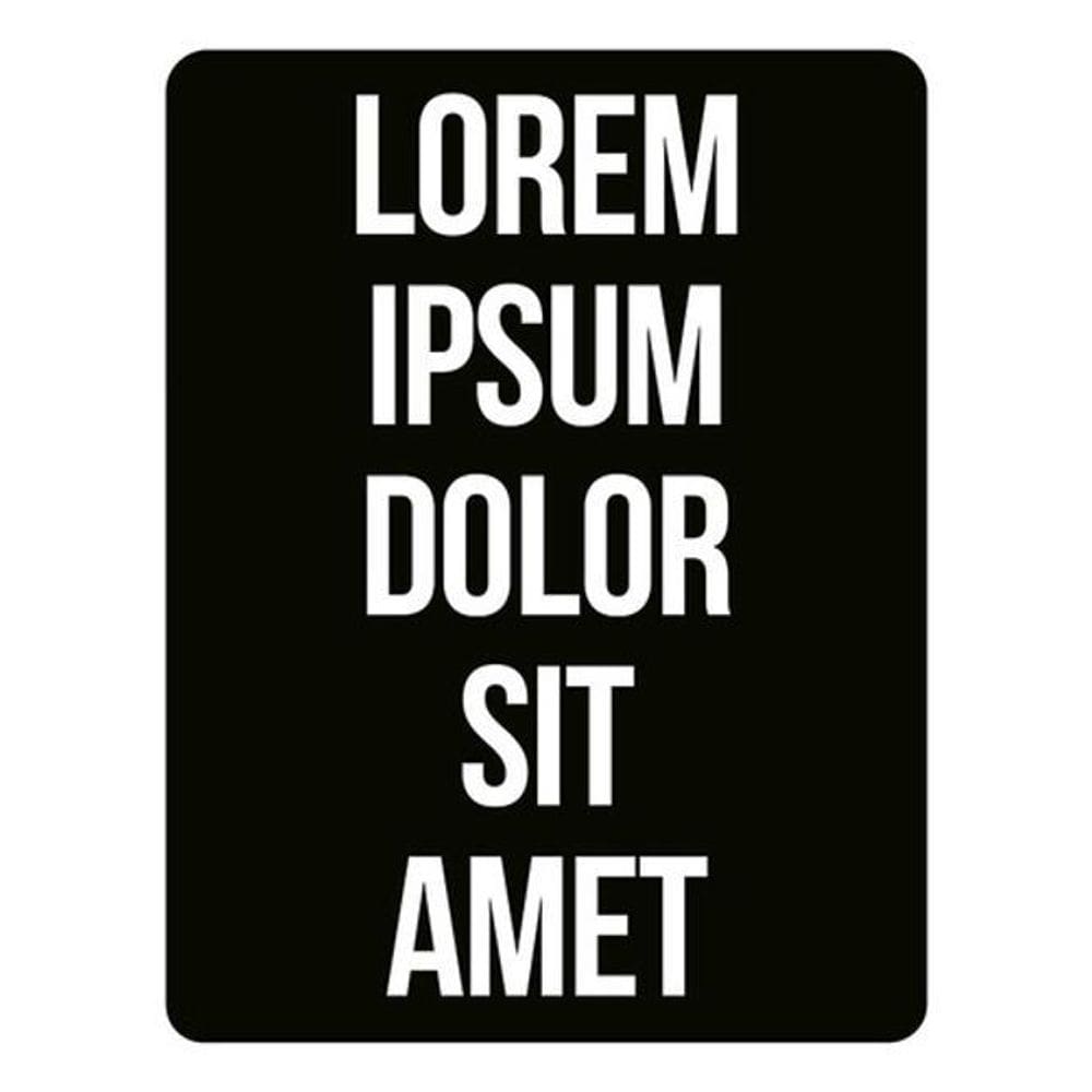 Kit 5 Placas Decorativa Lorem Ipsum Dolor Sit Amet 36X46