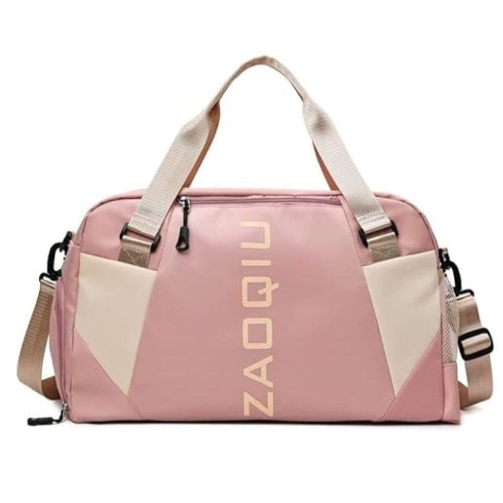 Bolsa Mala Grande Alça Academia Esportiva Viagem, Piscina Ideal Para Viagens, Porta Sapatos - Rosa