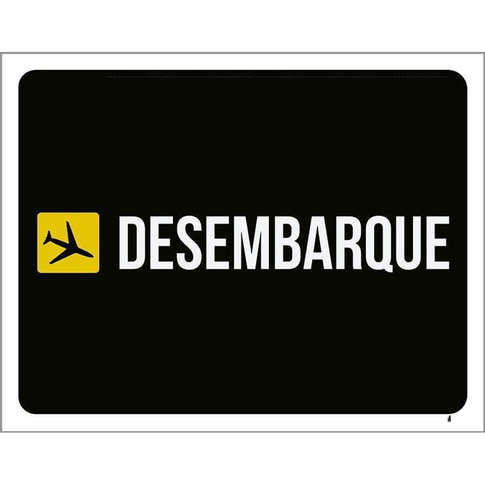 Placa Decorativa - Desembarque Aeroporto 36X46