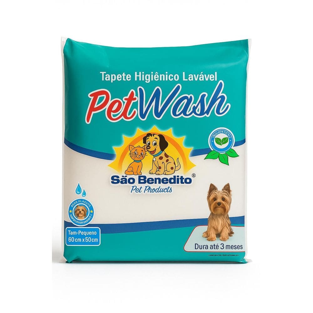 Tapete Higiênico Lavável Pet 50X60 Absorvente Reutilizável