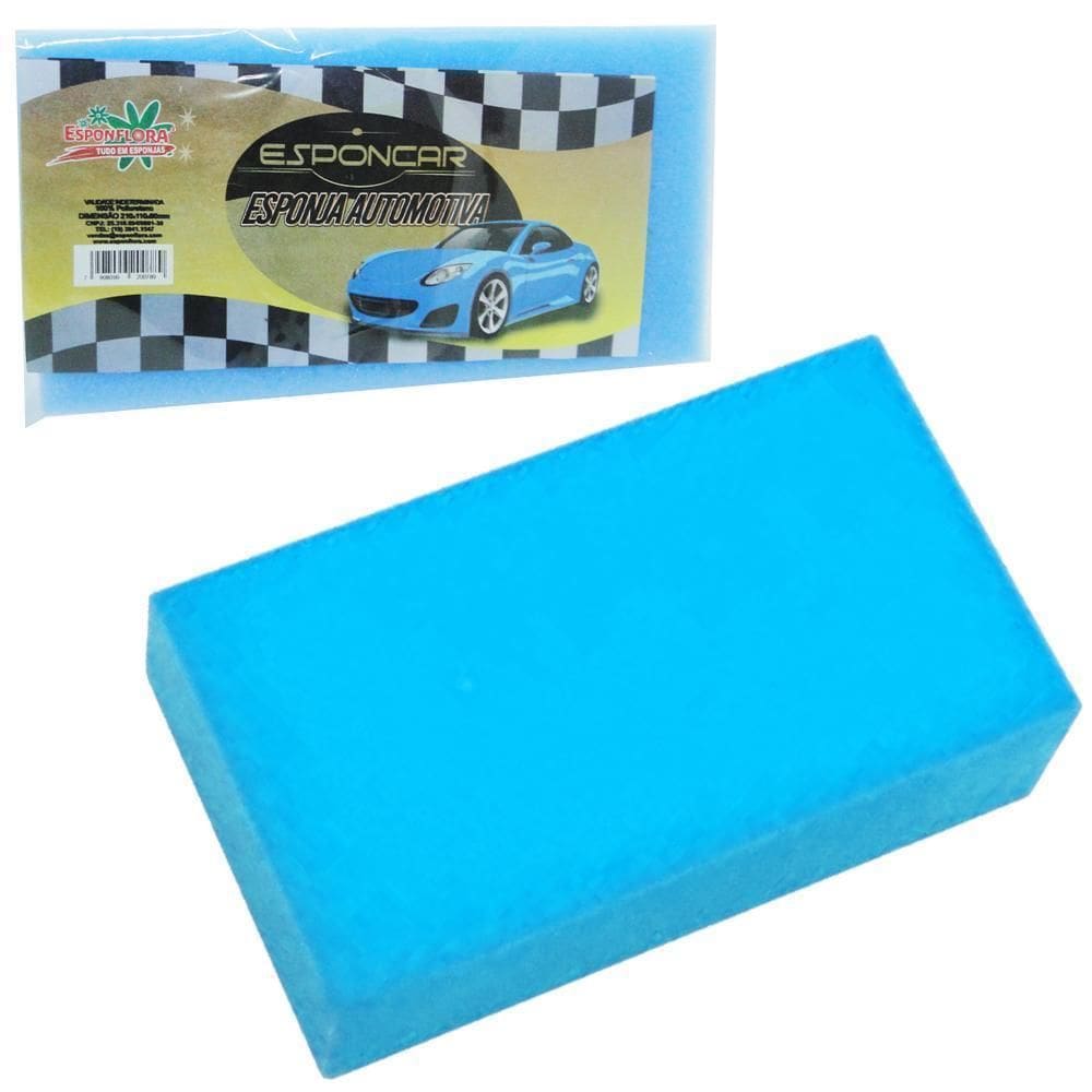 Bloco De Espuma / Esponja Multiuso Azul Esponca 210X110X60Mm