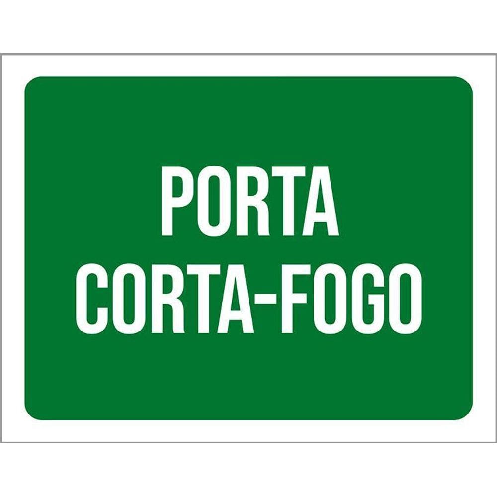 Kit 3 Placas Sinalização Ambiente Porta Corta-Fogo