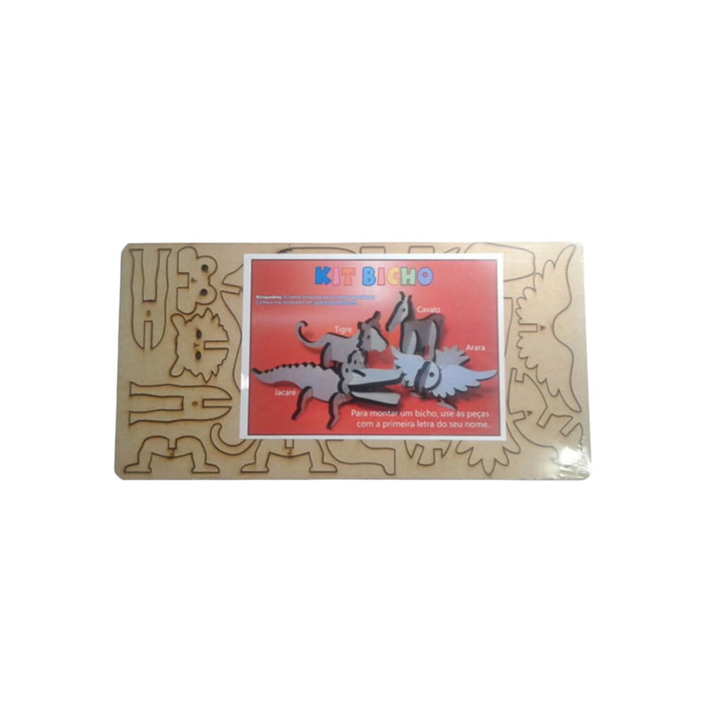 Quebra Cabeça 3D Animais Kit Bicho 19 Peças - Brinquedista