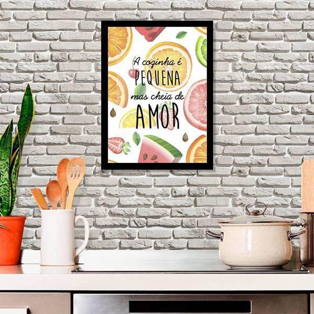 Quadro Decorativo A Cozinha É Pequena Mas É Cheia De Amor